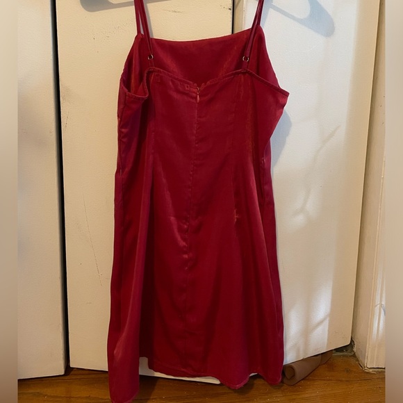 UO Red Satin Mini Dress in XS - Picture 2 of 2